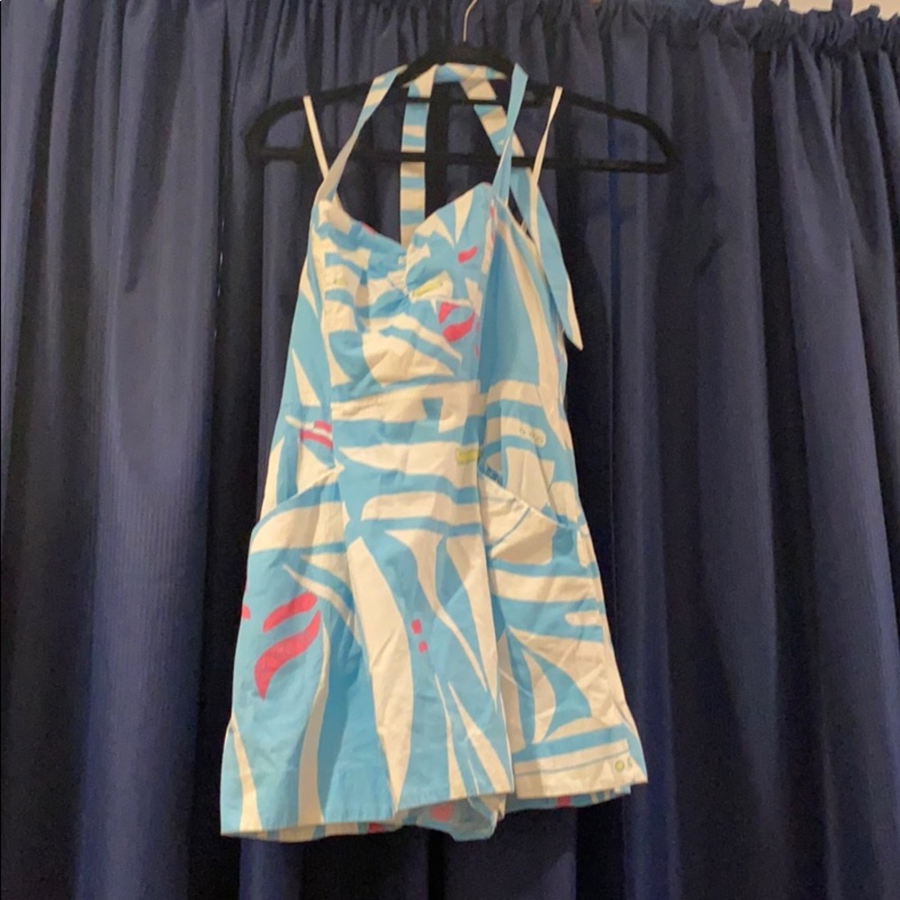 Lilly Pulitzer sailboat print halter skort